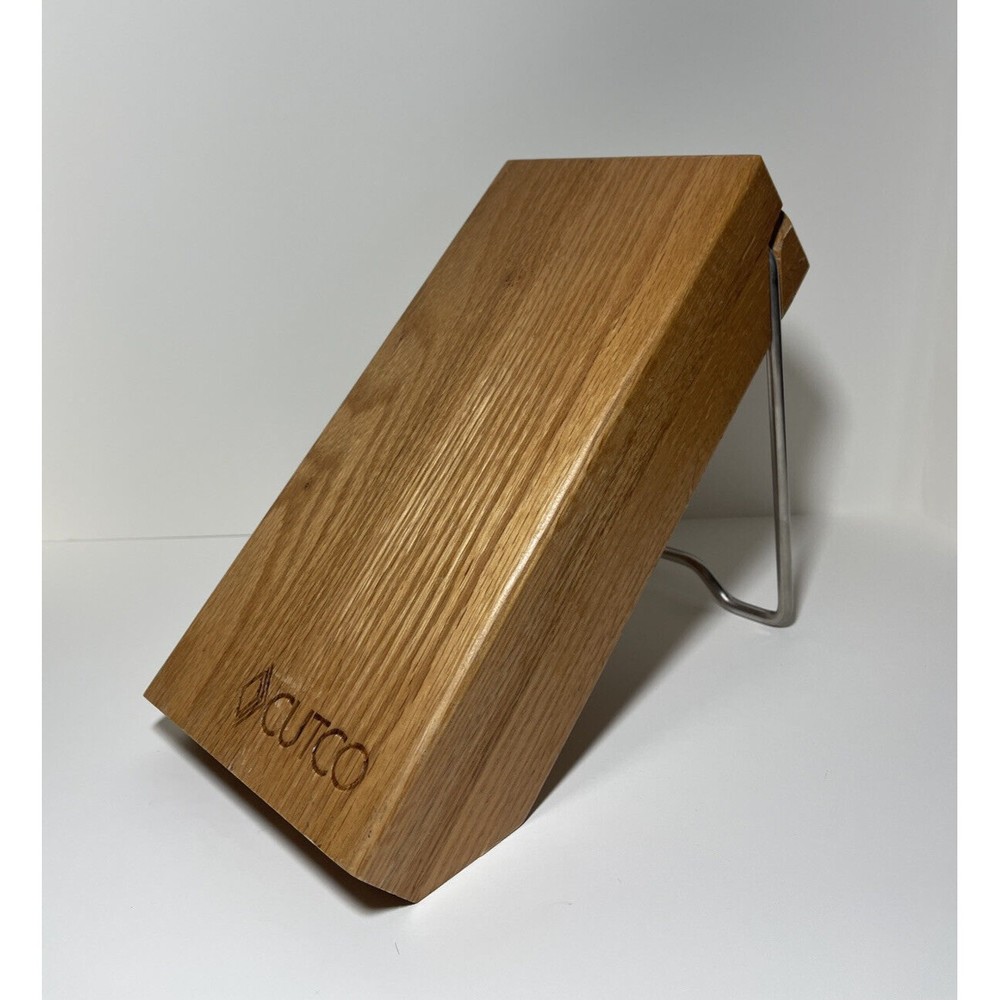 CUTCO Wood Space Saver 5-Slot Knife Block Honey Oak Finish Made In USA No Knives